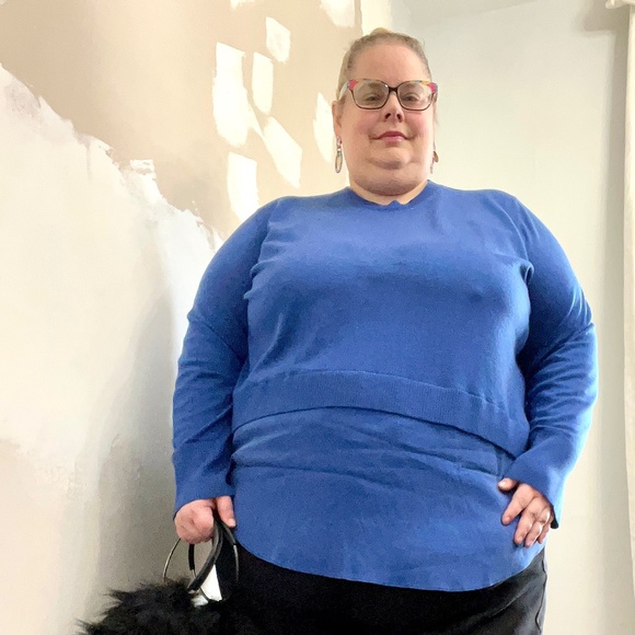 Universal Standard Merino Cupro Sweater Tunic in Neptune Blue Size 2xl (30/32W) - Picture 1 of 5